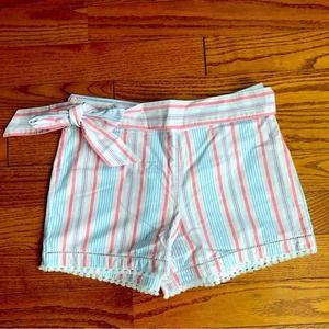 NWOT VINEYARD VINES ABACOS Stripe Bow Shorts Pink Blue Women’s Size 8